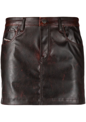 Diesel O-Kin faux-leather miniskirt - Brown