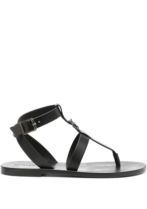 Saint Laurent buckled leather sandals - Black