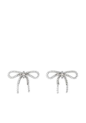 Balenciaga Archive Ribbon crystal-embellished earrings - Silver