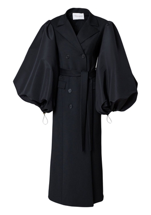 Carolina Herrera double-breasted oversize-sleeved coat - Black