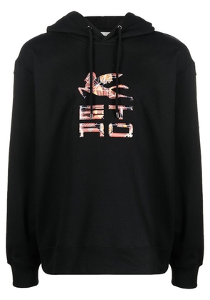 ETRO logo-print detail hoodie - Black