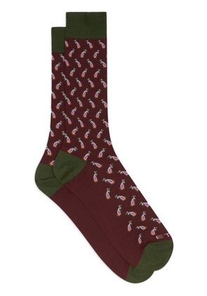 ETRO paisley-jacquard socks - Red