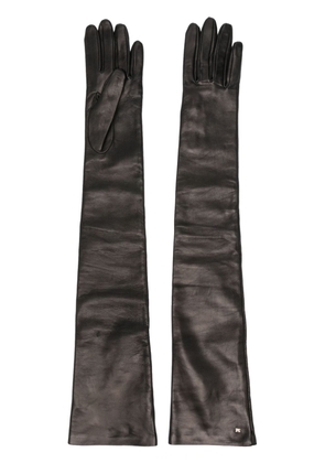 Max Mara elbow-length leather gloves - Black