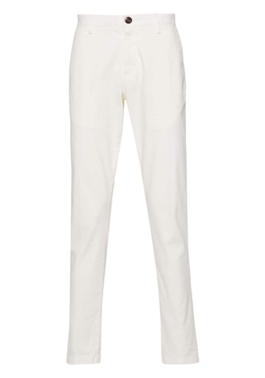 Boggi Milano twill cotton-blend trousers - White