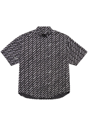 Balenciaga Stencil logo-print short-sleeve shirt - Black