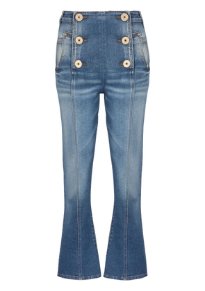 Balmain buttoned bootcut jeans - Blue