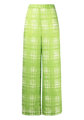 Maison MIHARA YASUHIRO Random check pattern trousers - Green