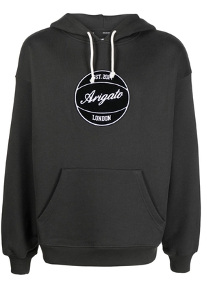 Axel Arigato logo patch drawstring hoodie - Black