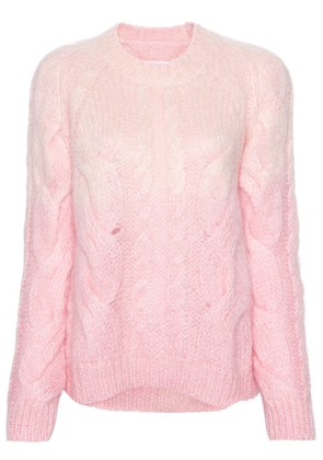Maison Margiela ombré cable-knit jumper - Pink