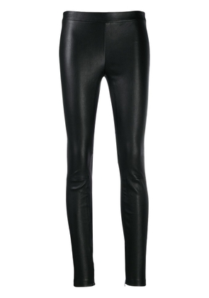 Vince slim fit leather trousers - Black