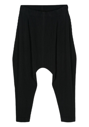 Homme Plissé Issey Miyake pleated drop-crotch trousers - Black