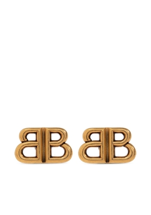 Balenciaga double-logo earrings - Gold