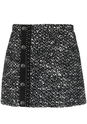Moncler tweed buttoned mini-skirt - Black