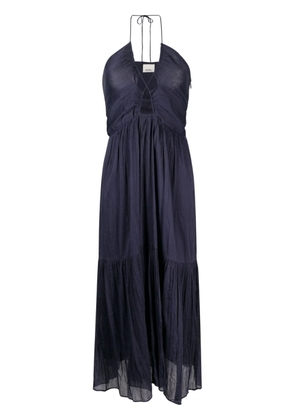 ISABEL MARANT tiered cut-out long dress - Blue