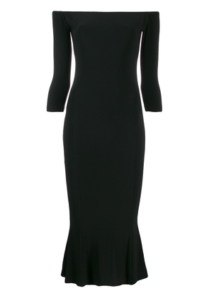 Norma Kamali off-the-shoulder fishtail dress - Black