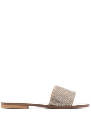 LIU JO crystal-embellished flat sandals - Gold