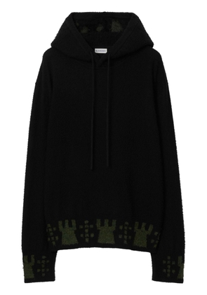 Burberry Chess wool-blend hoodie - Black