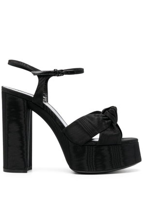Saint Laurent Bianca 125mm leather platform sandals - Black