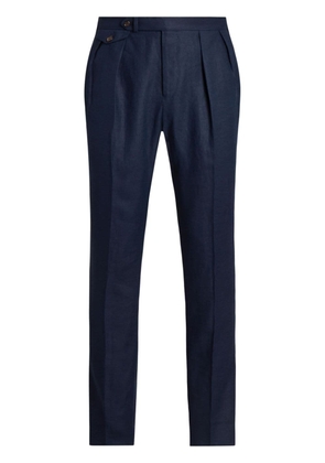 Polo Ralph Lauren pleat-detail linen trousers - Blue