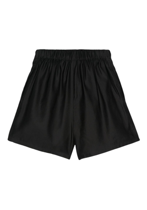 Max Mara embroidered-logo cotton shorts - Black