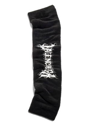Balenciaga DIY Metal Outline fleece scarf - Black