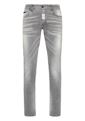 Philipp Plein logo-patch skinny jeans - Grey