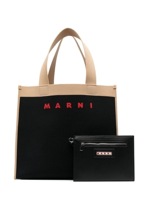 Marni jacquard shopping tote - Black