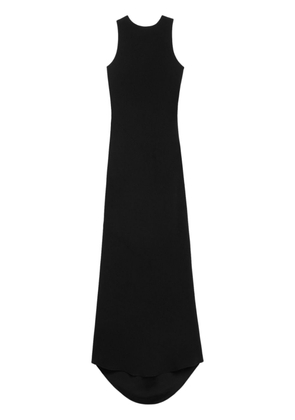 AMI Paris satin-finish sleeveless gown - Black