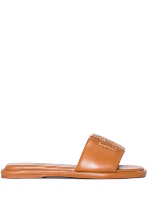 Tory Burch Double T flat sandals - Brown