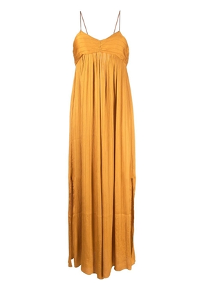 Forte Forte silk-blend empire-line dress - Yellow