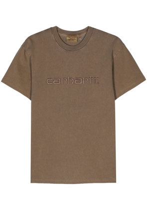 Carhartt WIP logo-embroidered cotton T-shirt - Brown