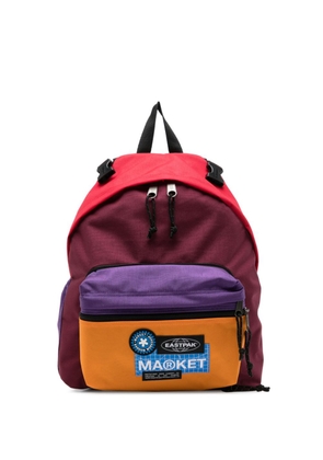 Eastpak logo-patch colour-block backpack - Red