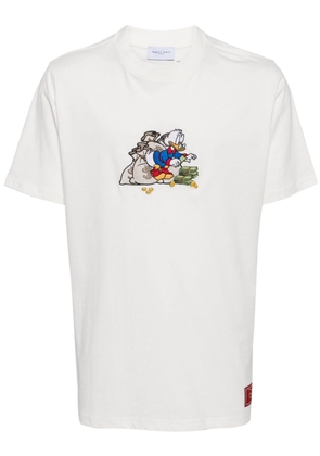 Family First Scrooge-print cotton T-shirt - White