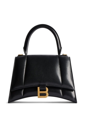 Balenciaga small Hourglass leather tote bag - Black