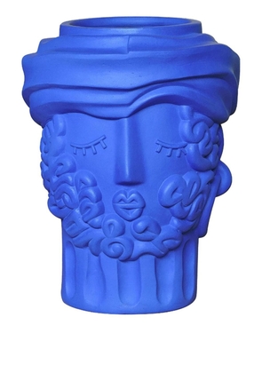 Seletti Magna Graecia Men terracotta vase (32cm x 22cm) - Blue