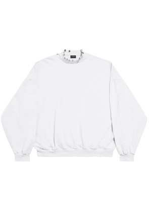 Balenciaga crew-neck cotton sweatshirt - White