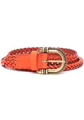 ETRO woven leather belt - Orange