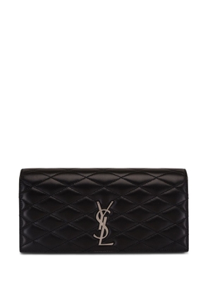 Saint Laurent Kate quilted leather clutch - Black