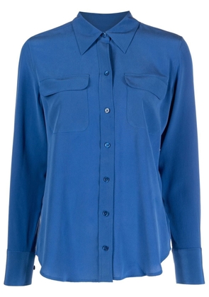 Equipment long-sleeve silk shirt - Blue