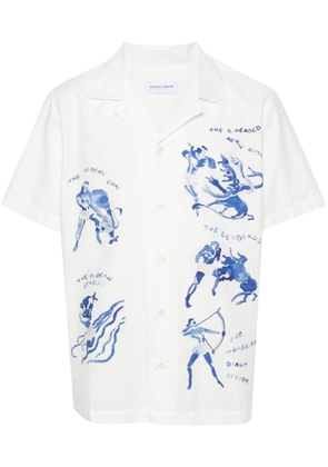 Maison Labiche Hercules-print Morney shirt - White