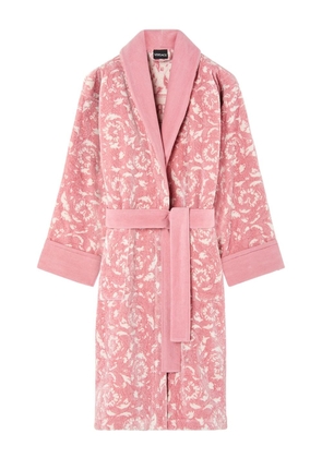 Versace Barocco jacquard bathrobe - Pink