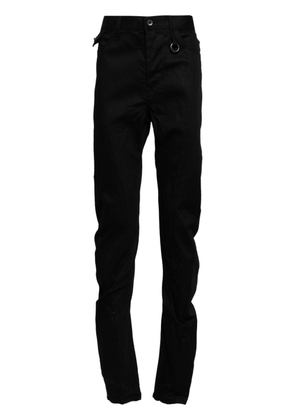 Julius slim fit cotton blend trousers - Black