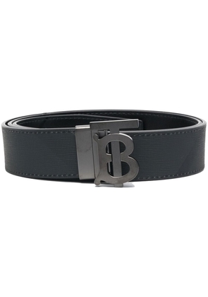 Burberry monogram buckle reversible leather belt - Black