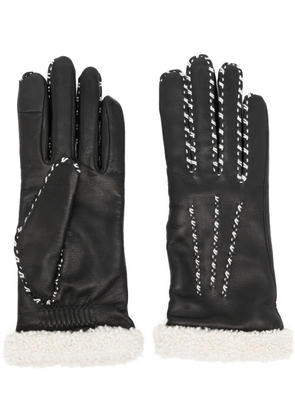 Agnelle Marie-Louise leather gloves - Black