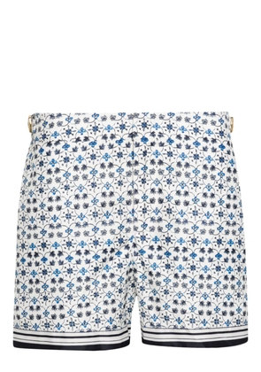 Orlebar Brown Setter Fiore floral-motif swim shorts - White
