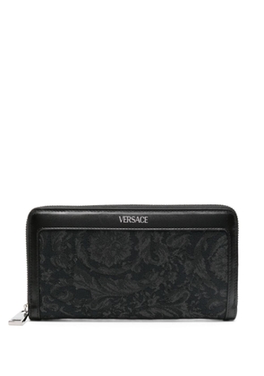 Versace Barocco jacquard wallet - Black