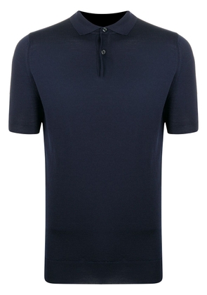 John Smedley fine-knit polo shirt - Blue