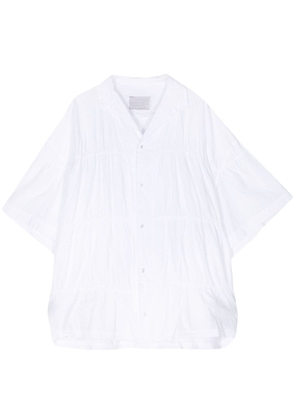 Kolor ruched poplin shirt - White