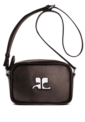 Courrèges Reedition leather camera bag - Brown