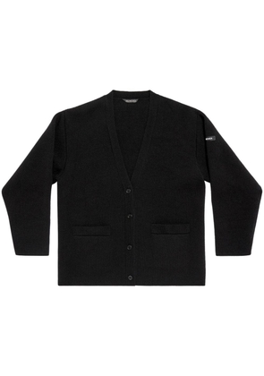 Balenciaga V-neck wool cardigan - Black